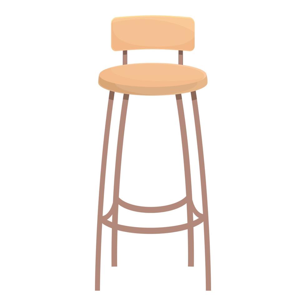 High wood furniture icon cartoon vector. Bar stool vector