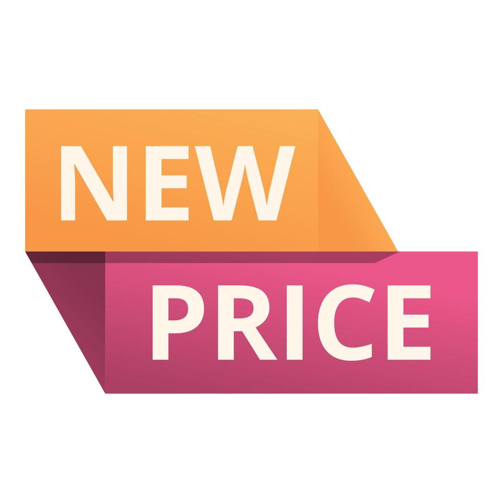New price flyer icon cartoon vector. Sale offer vector