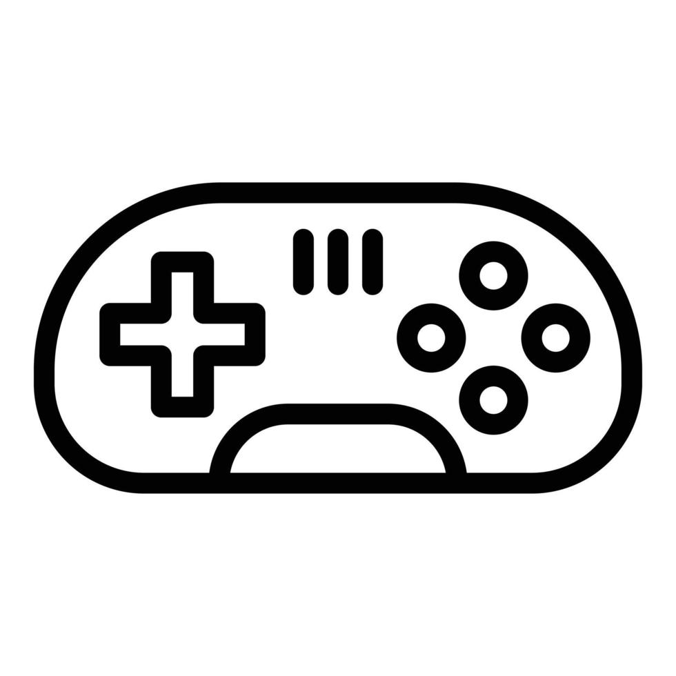 Keyboard joystick icon, outline style vector