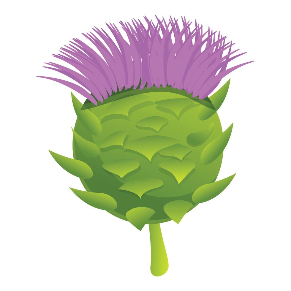 Healthy artichoke icon, cartoon style vector