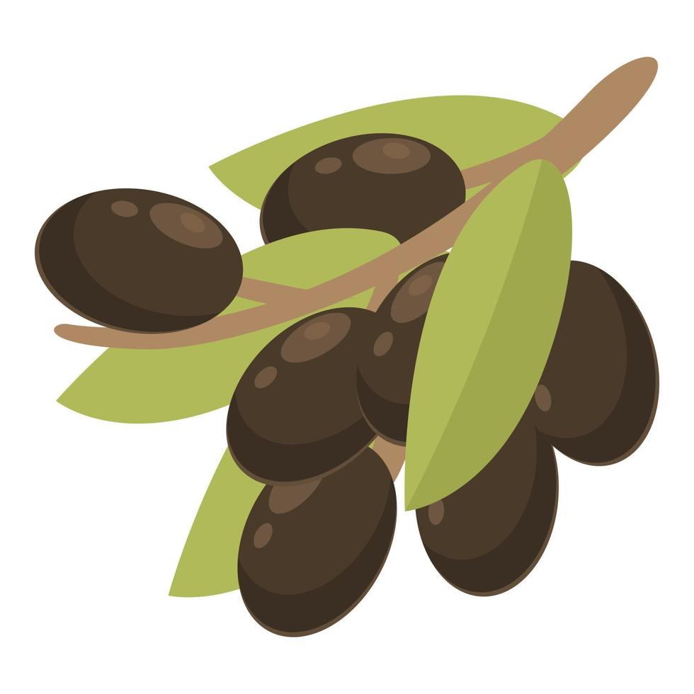 icono de aceitunas vector de dibujos animados. oliva negro