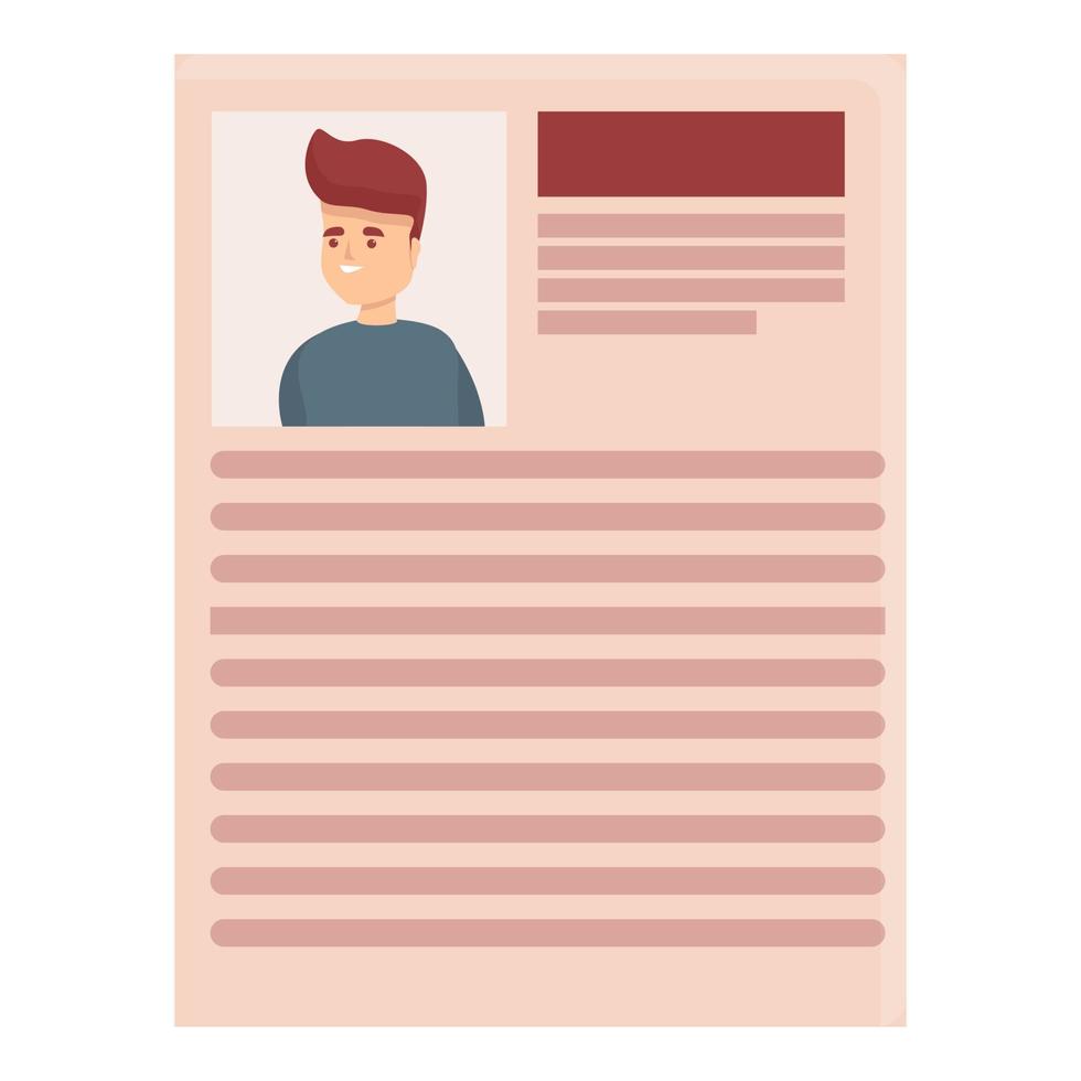 Candidate icon cartoon vector. Hiring people vector