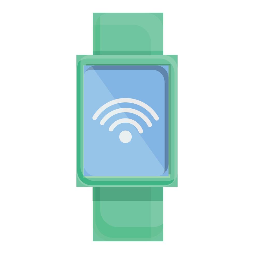 Gym smartwatch icon, cartoon style vector