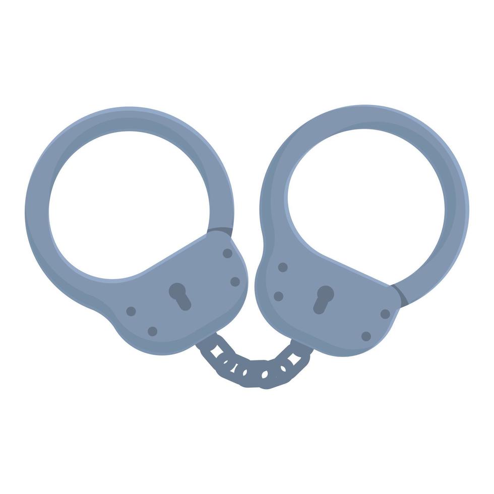 Criminal handcuff icon cartoon vector. Police jail vector