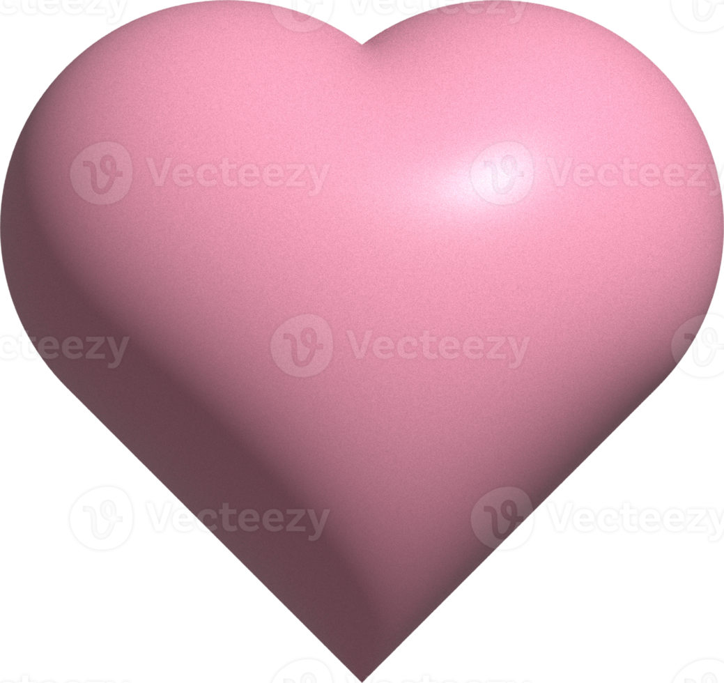 jolie décoration en forme de coeur 3d png