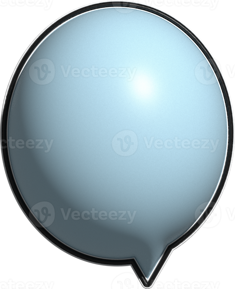 cute 3d colorful speech bubble, text box, conversation box decoration png