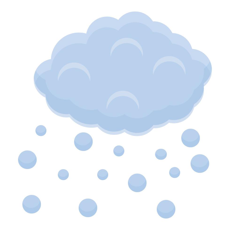 Rainy cloud icon, cartoon style vector