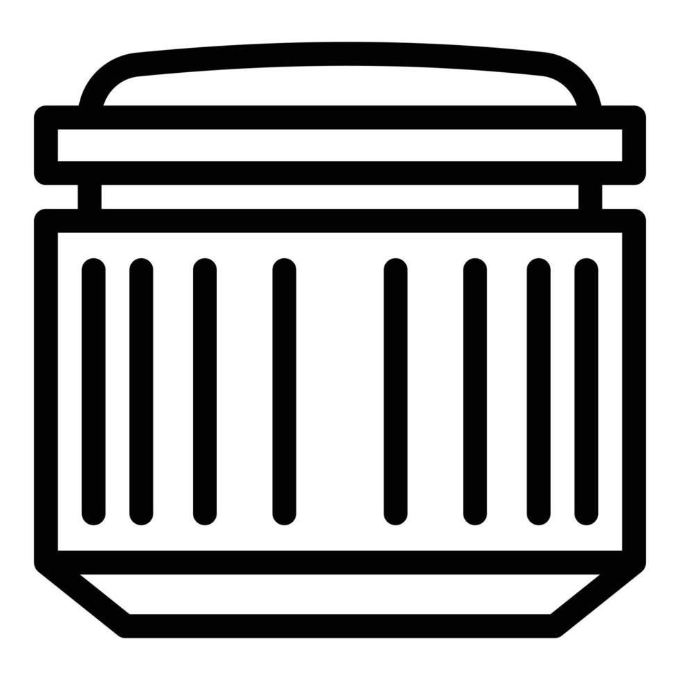 Portrait camera lens icon, outline style vector