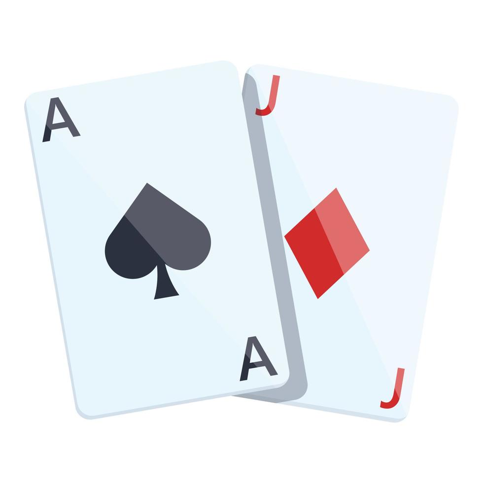 Casino cards icon cartoon vector. Poker card vector