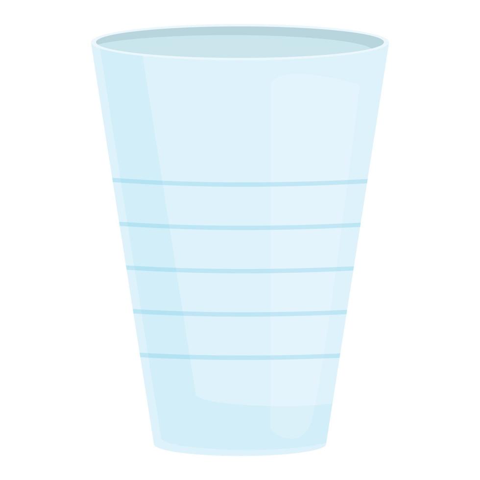 Water glass icon, cartoon style vector