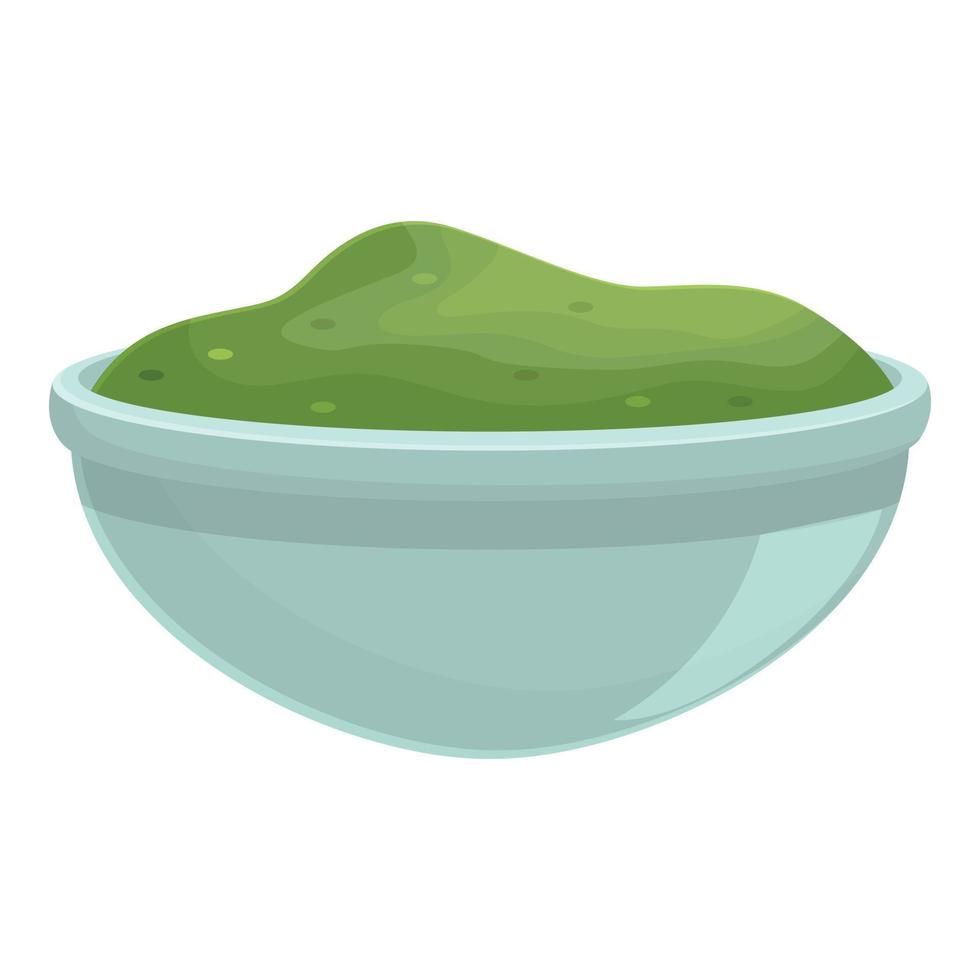 vector de dibujos animados de icono de ensalada de espirulina. planta de algas