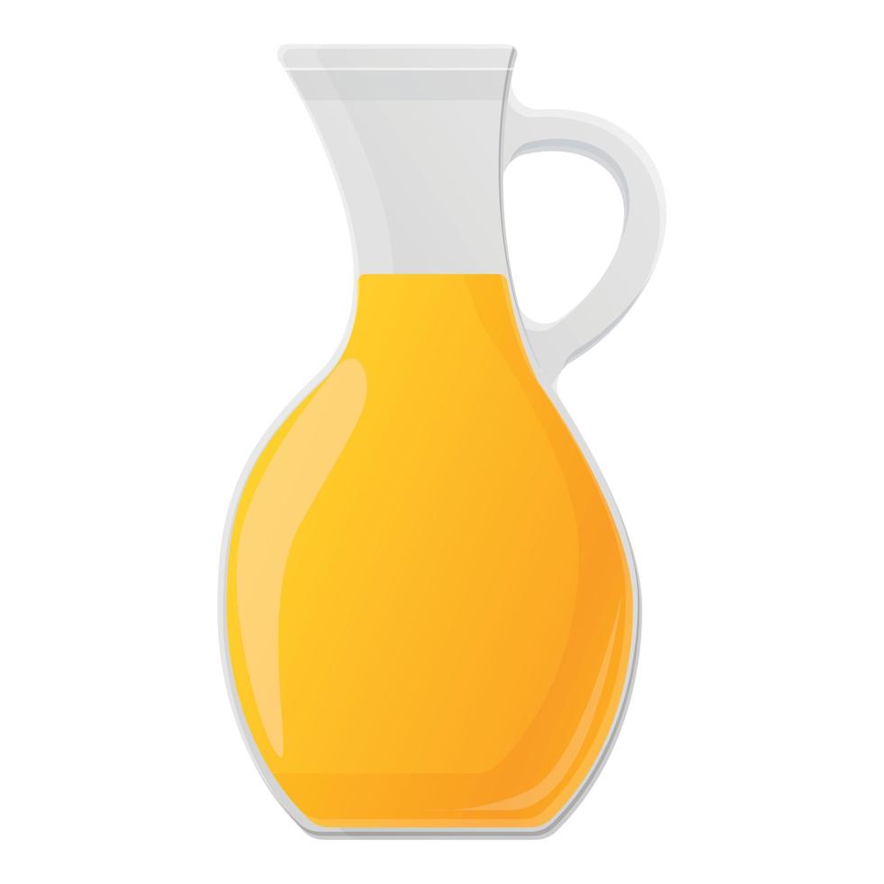 Canola oil jug icon, cartoon style vector