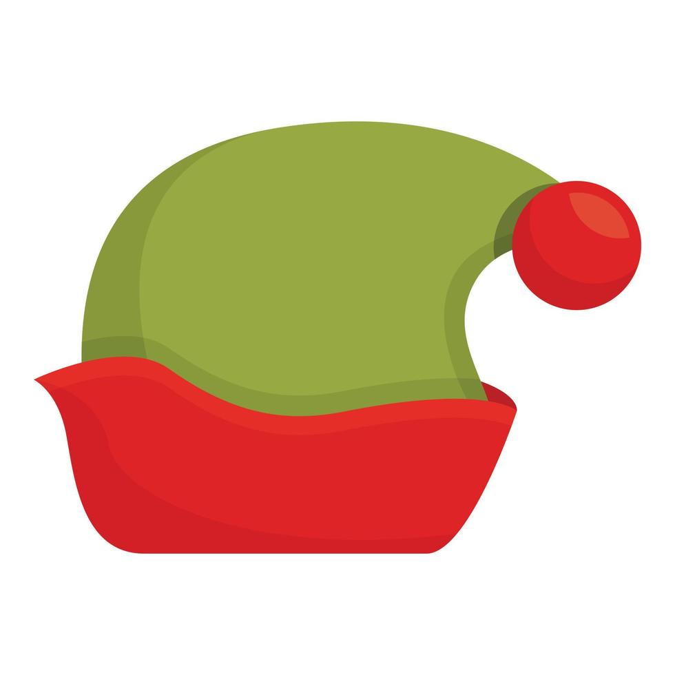 Xmas elf hat icon cartoon vector. Face head vector