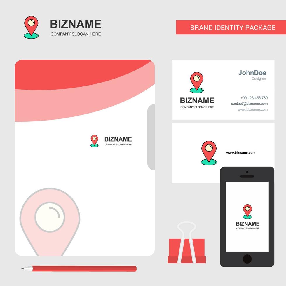 Map pointer Business Logo File Cover Visiting Card and Mobile App Design Vector Illustration