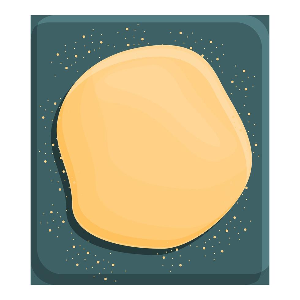 Dough board icon, cartoon style vector