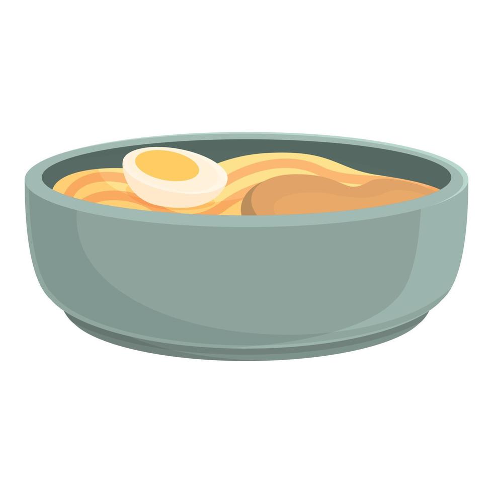 vector de dibujos animados de icono de ramen de huevo. comida japonesa