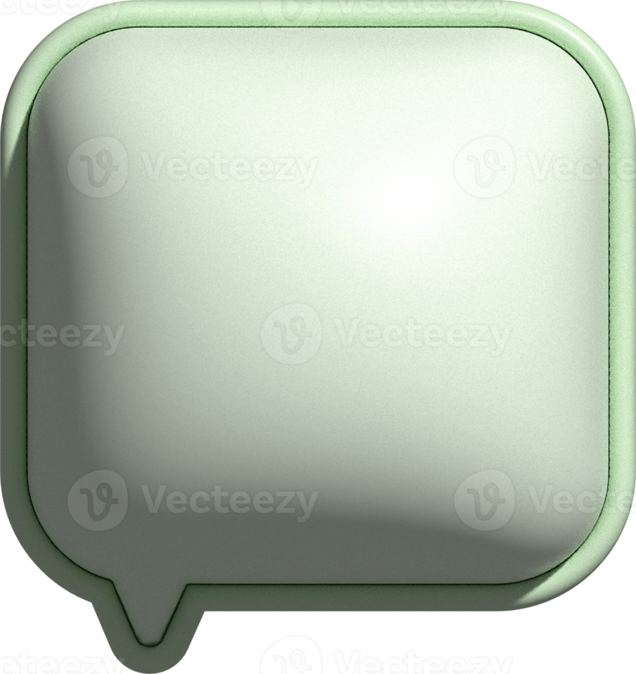 cute 3d colorful speech bubble, text box, conversation box decoration png