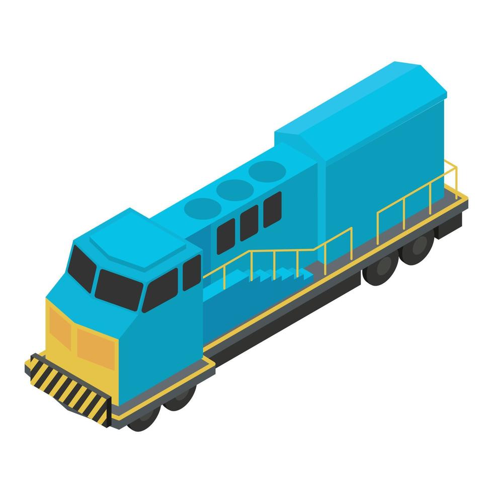 icono de tren de potencia, estilo isométrico vector