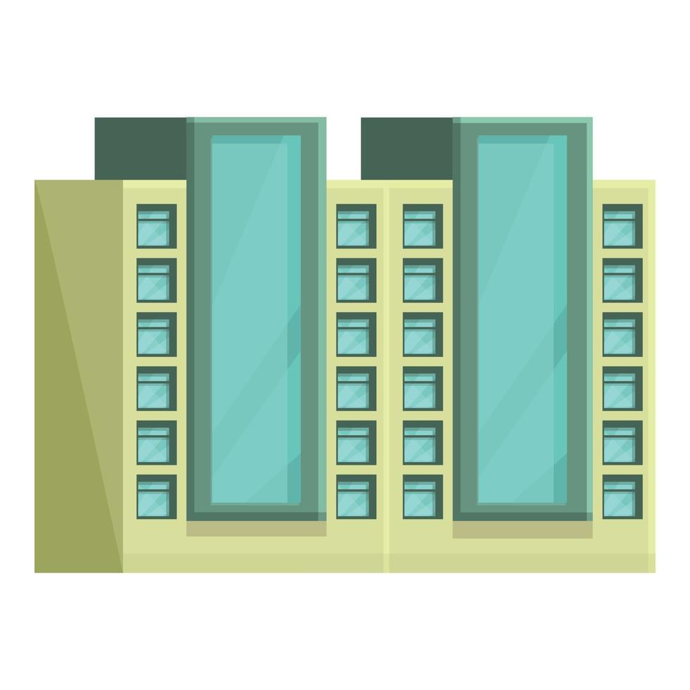 Multistory residence icon cartoon vector. Building apartment vector