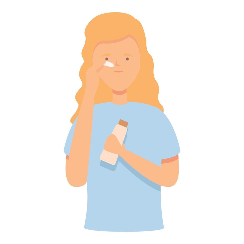 Facial skincare cream icon cartoon vector. Anti aging vector
