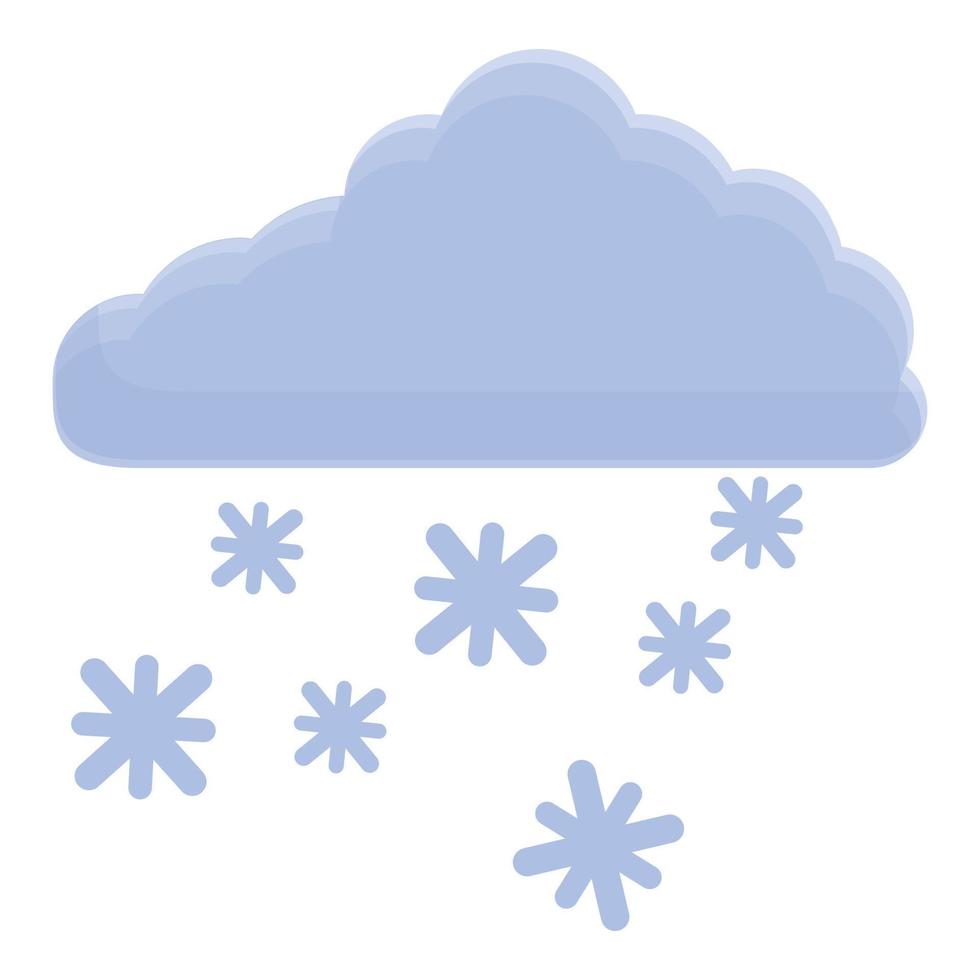 Winter cloud icon, cartoon style vector