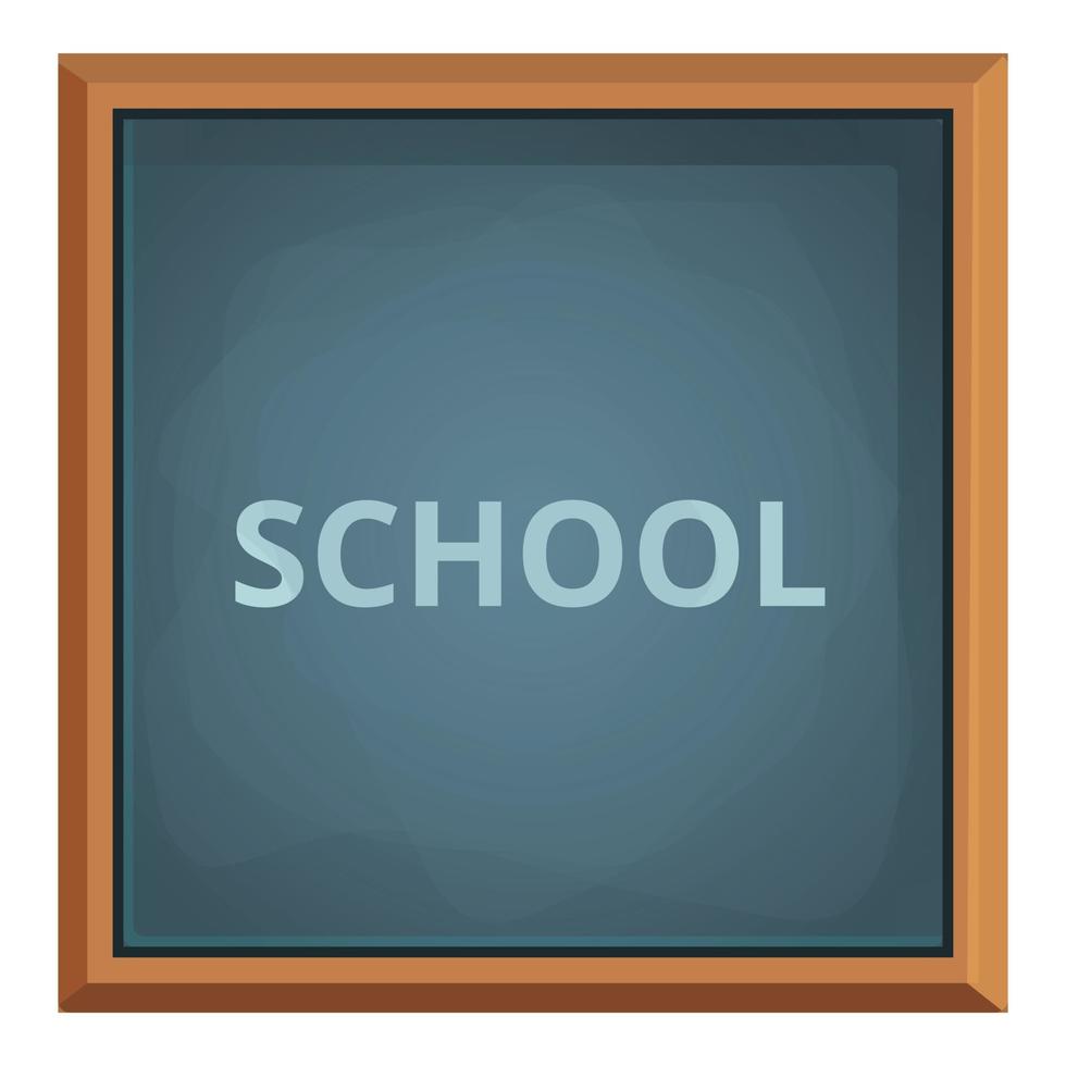 Primary chalkboard icon, cartoon style vector