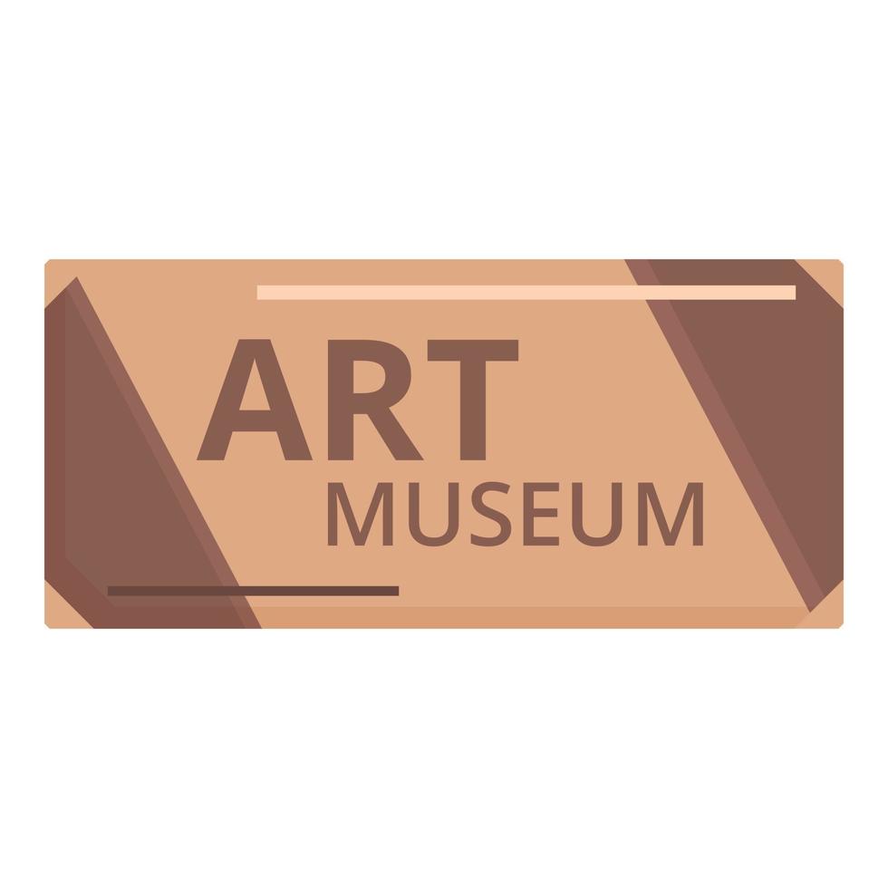 Art museum icon cartoon vector. Admit ticket vector