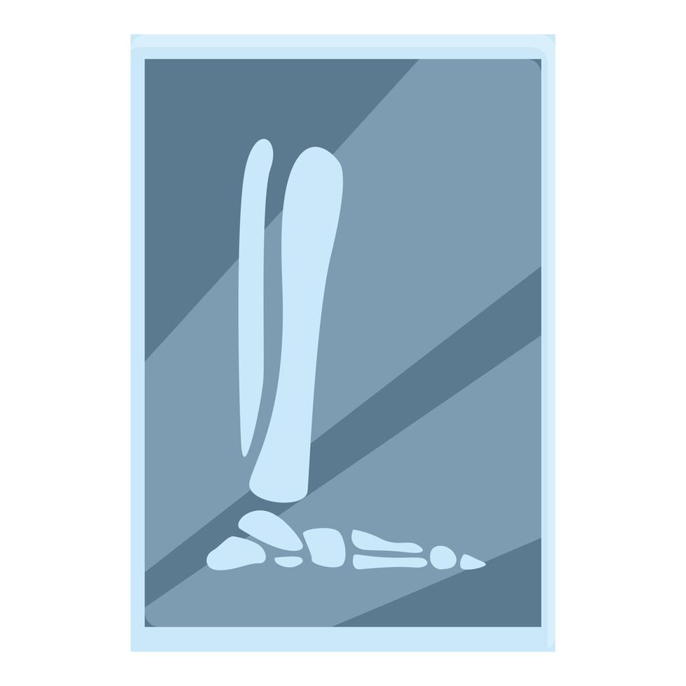 Xray foot scan icon cartoon vector. Bone machine vector