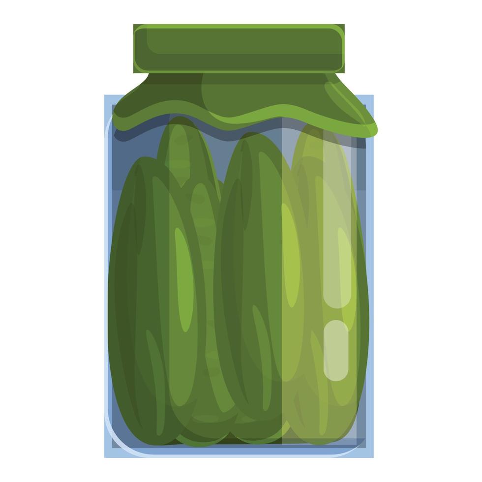 Winter pickles icon, cartoon style vector