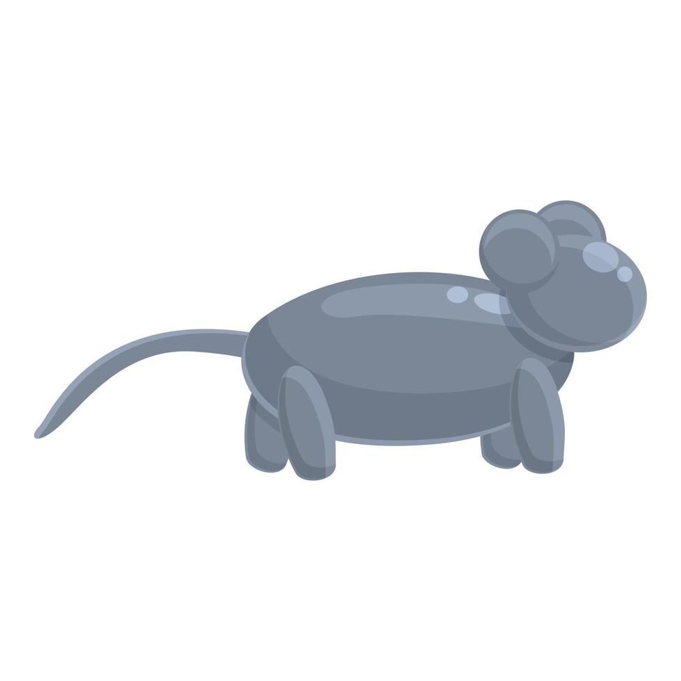 vector de dibujos animados de icono de ratón de globo. juguete de animales