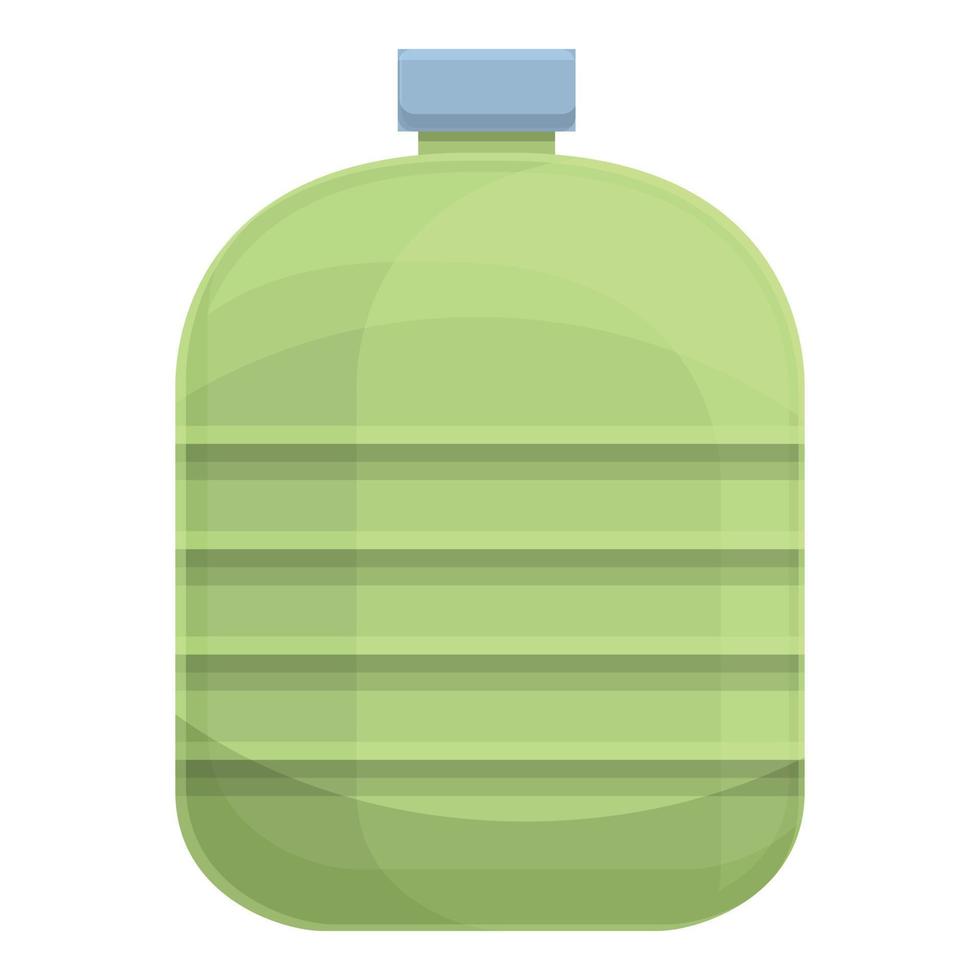 Steel water bottle icon, cartoon style vector