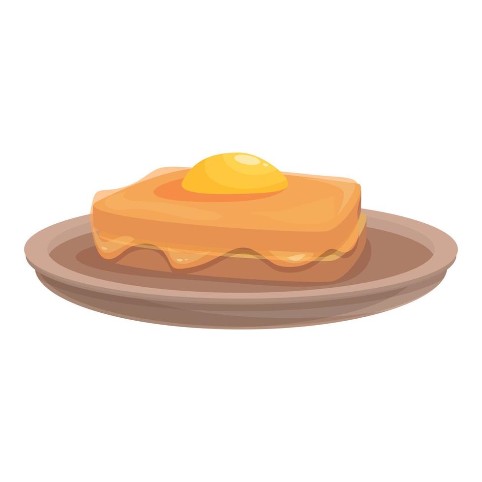 Egg sandwich icon cartoon vector. Portugal food vector