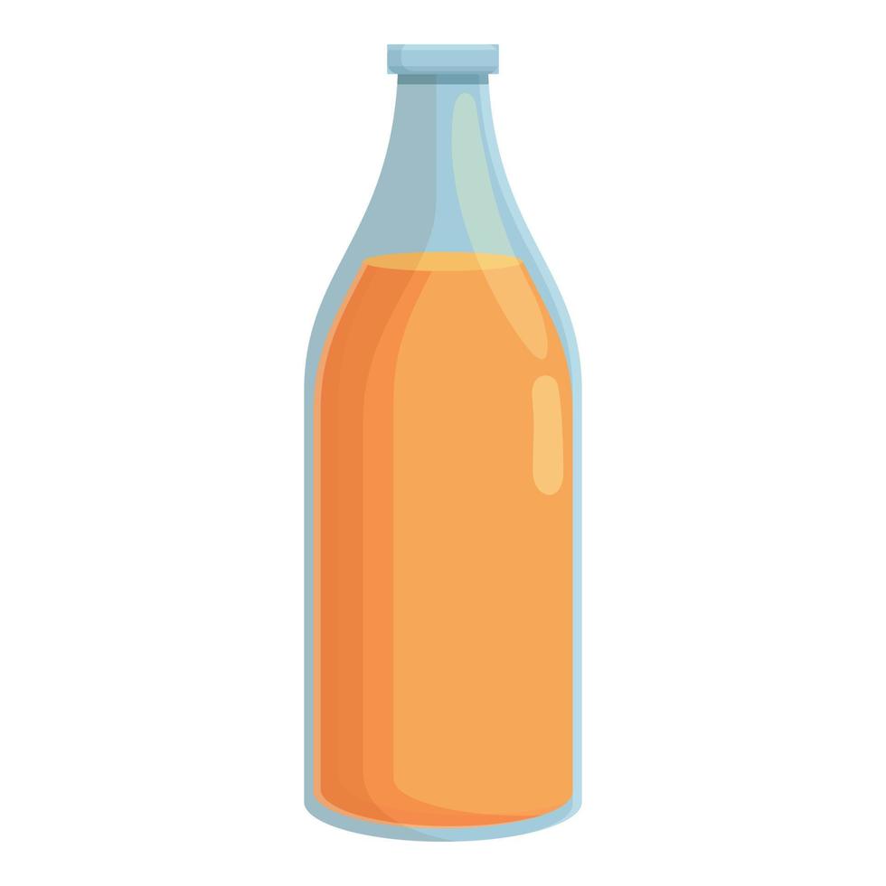 Juice bottle icon cartoon vector. Vegan syrup vector