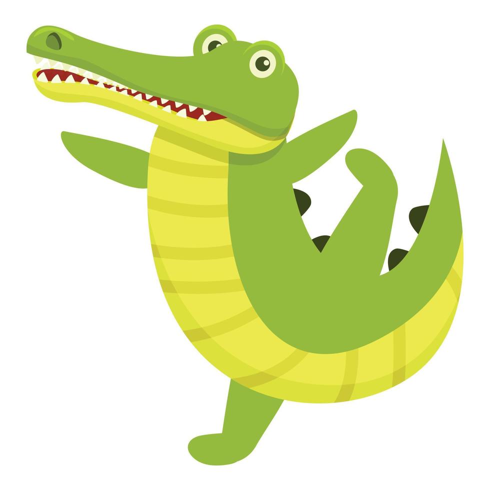 Crocodile icon, cartoon style vector