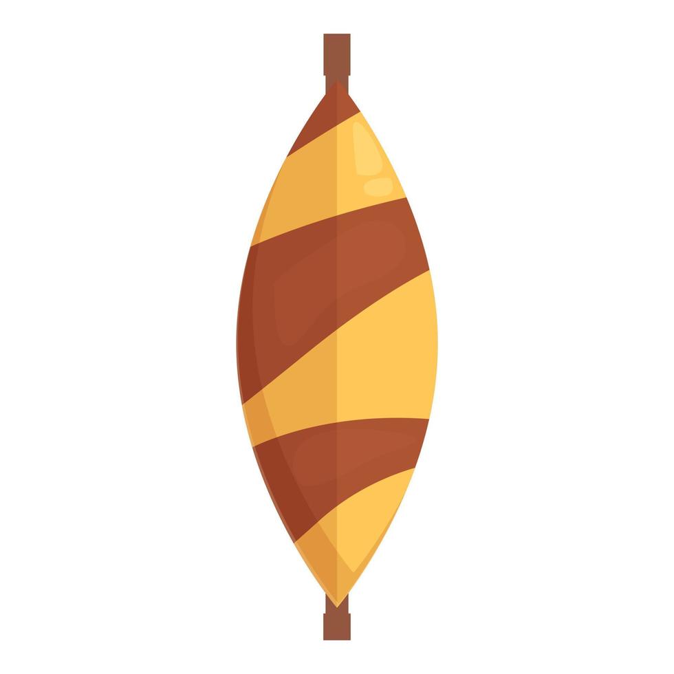 Aborigin shield icon cartoon vector. Tribal art vector