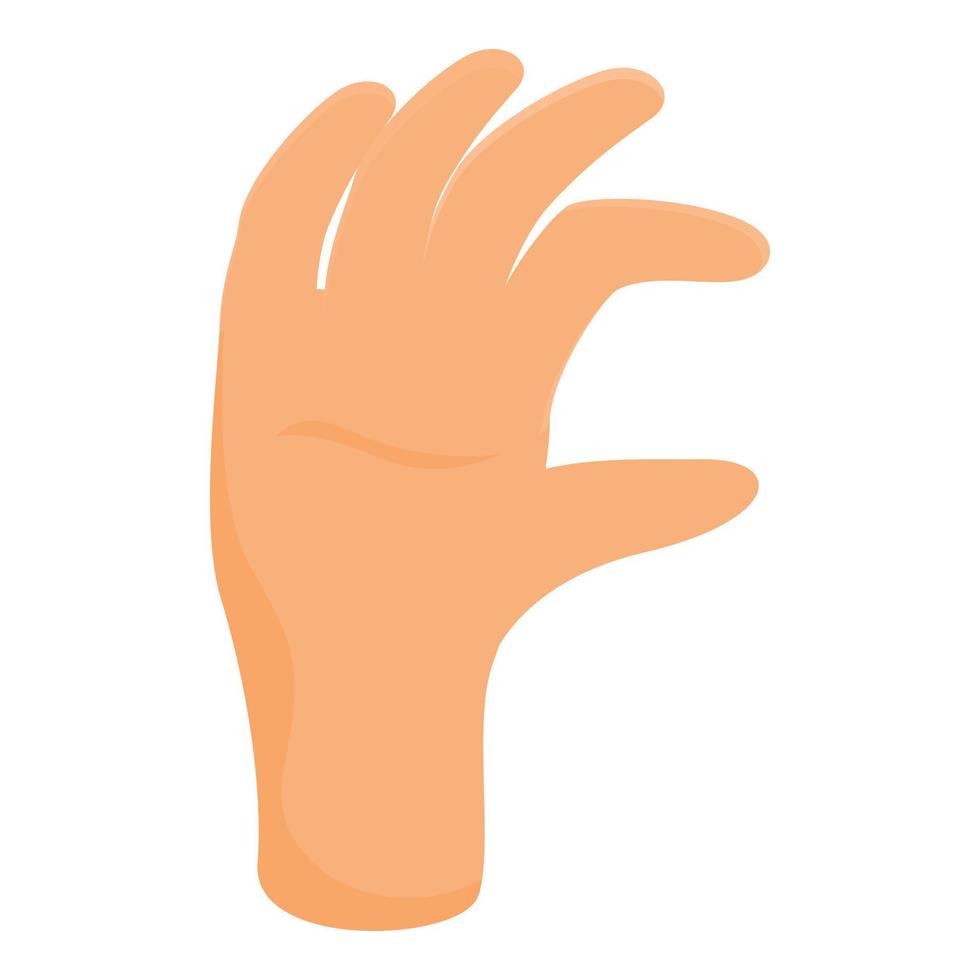 A little bit hand gesture icon, cartoon style vector