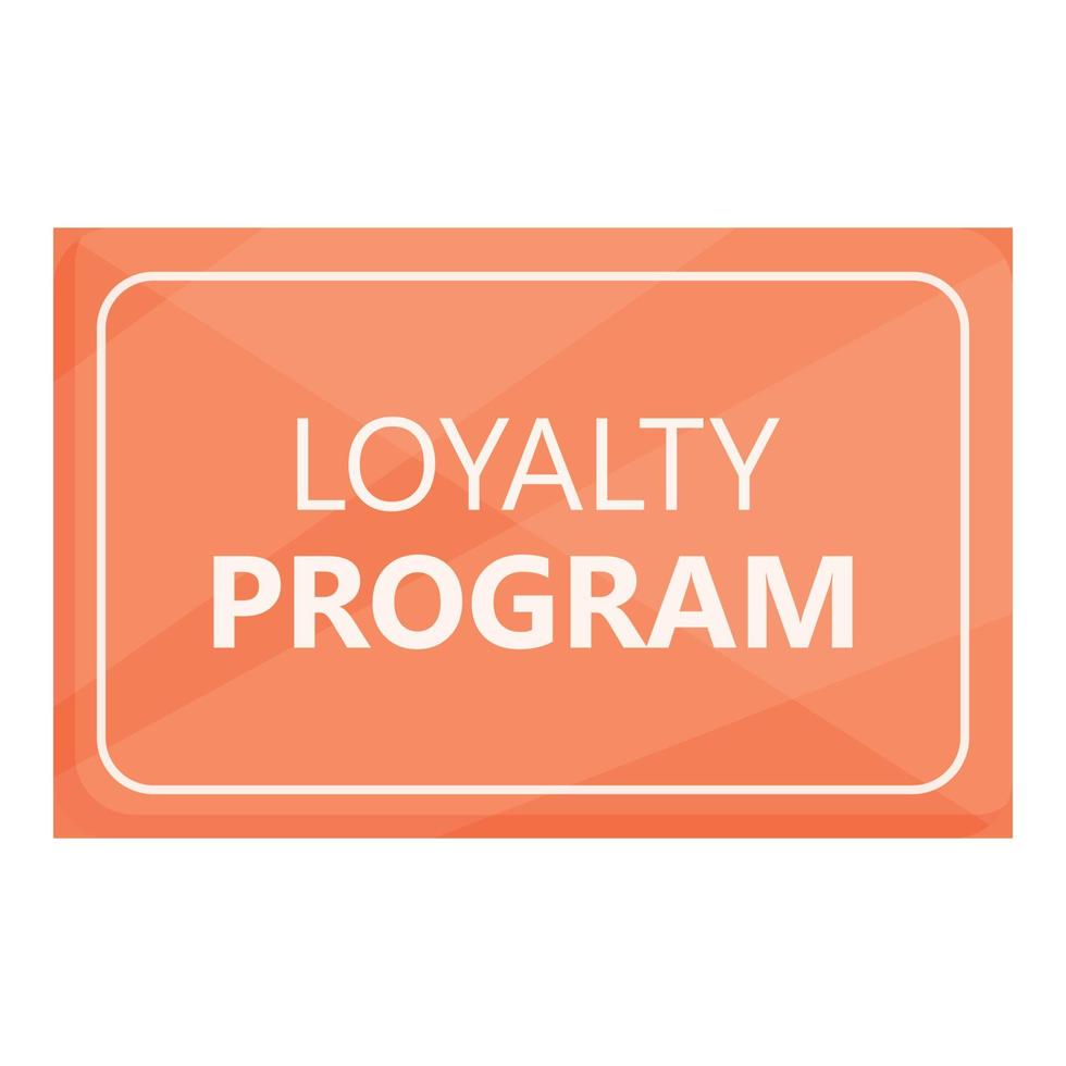Loyalty program card icon cartoon vector. Gift client vector