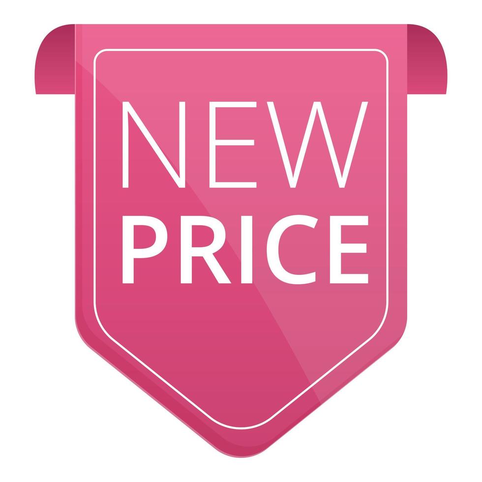 New price promotion icon cartoon vector. Discount sticker vector