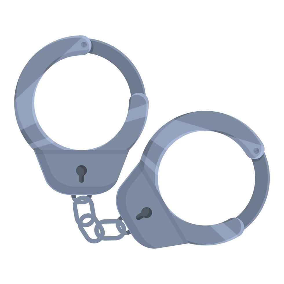 Hand handcuff icon cartoon vector. Police arrest vector