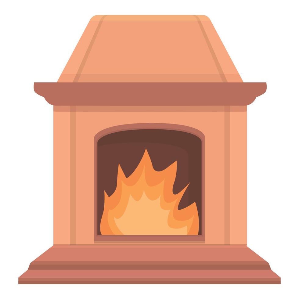 Bake furnace icon cartoon vector. Fire stove vector