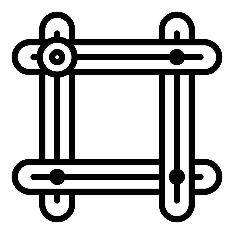 Architect square icon, outline style vector