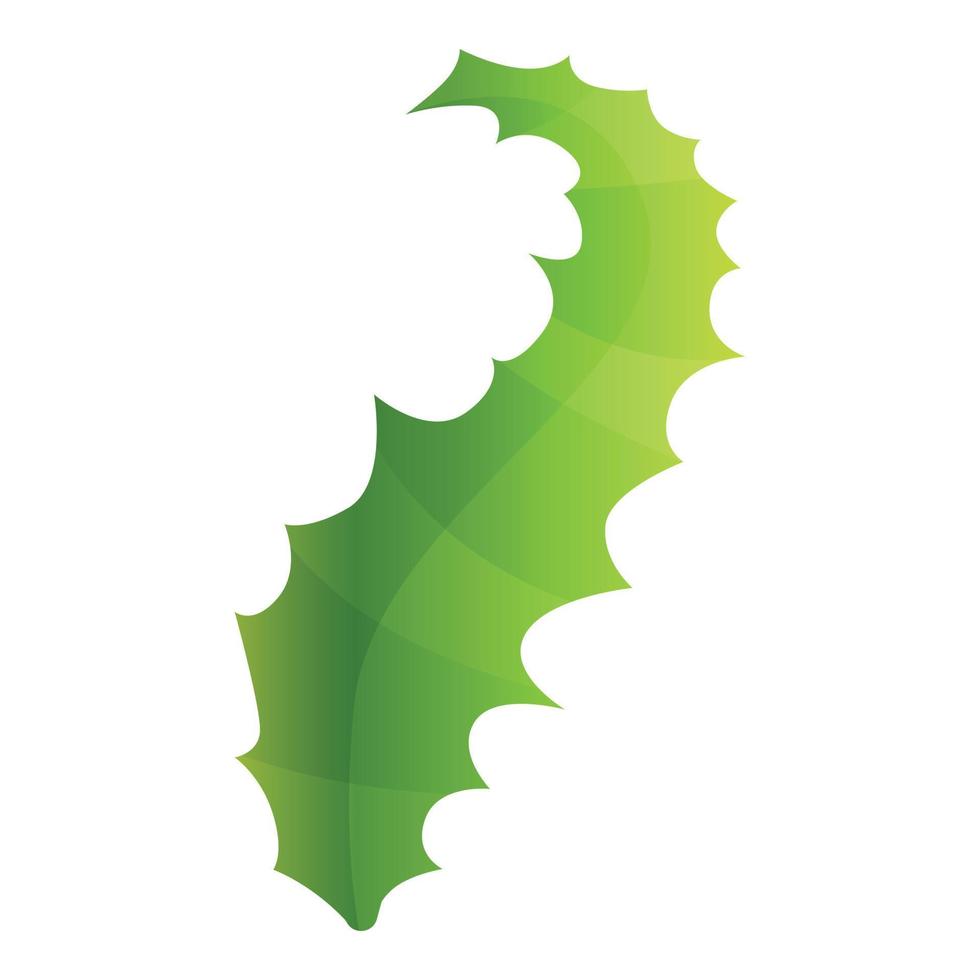 Thistle blossom leaf icon, cartoon style vector