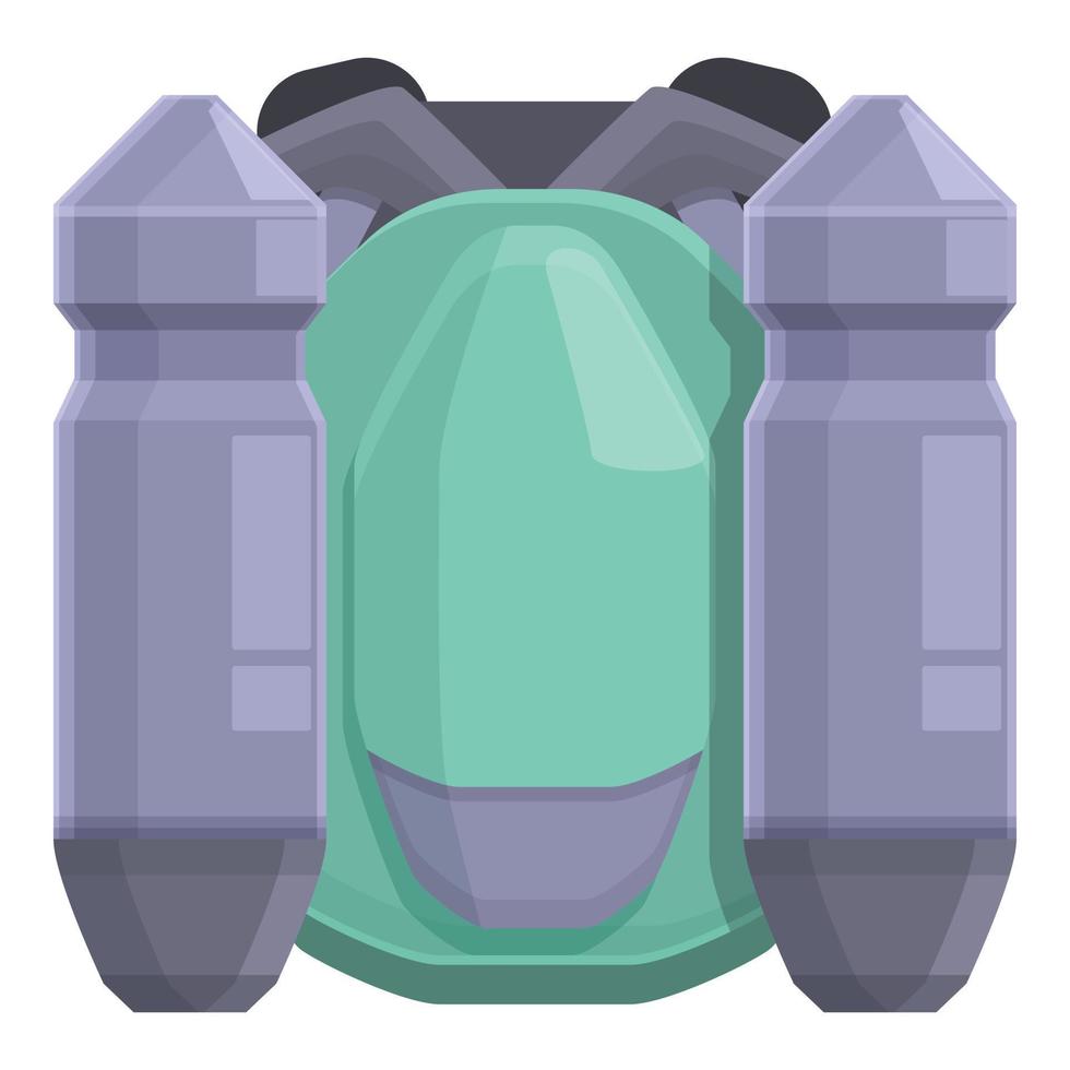 Acceleration jetpack icon cartoon vector. Jet boost vector