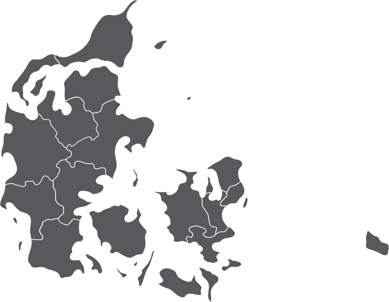 doodle freehand drawing of denmark map. png