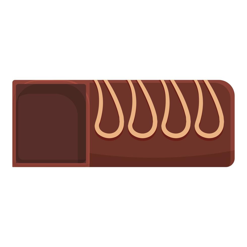 vector de dibujos animados de icono de palo de chocolate. barra de cacao