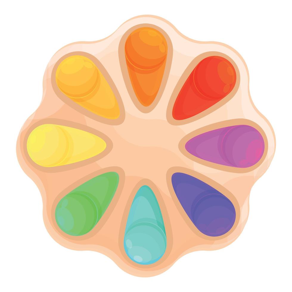 Flower popit toy icon cartoon vector. Fidget sensory vector