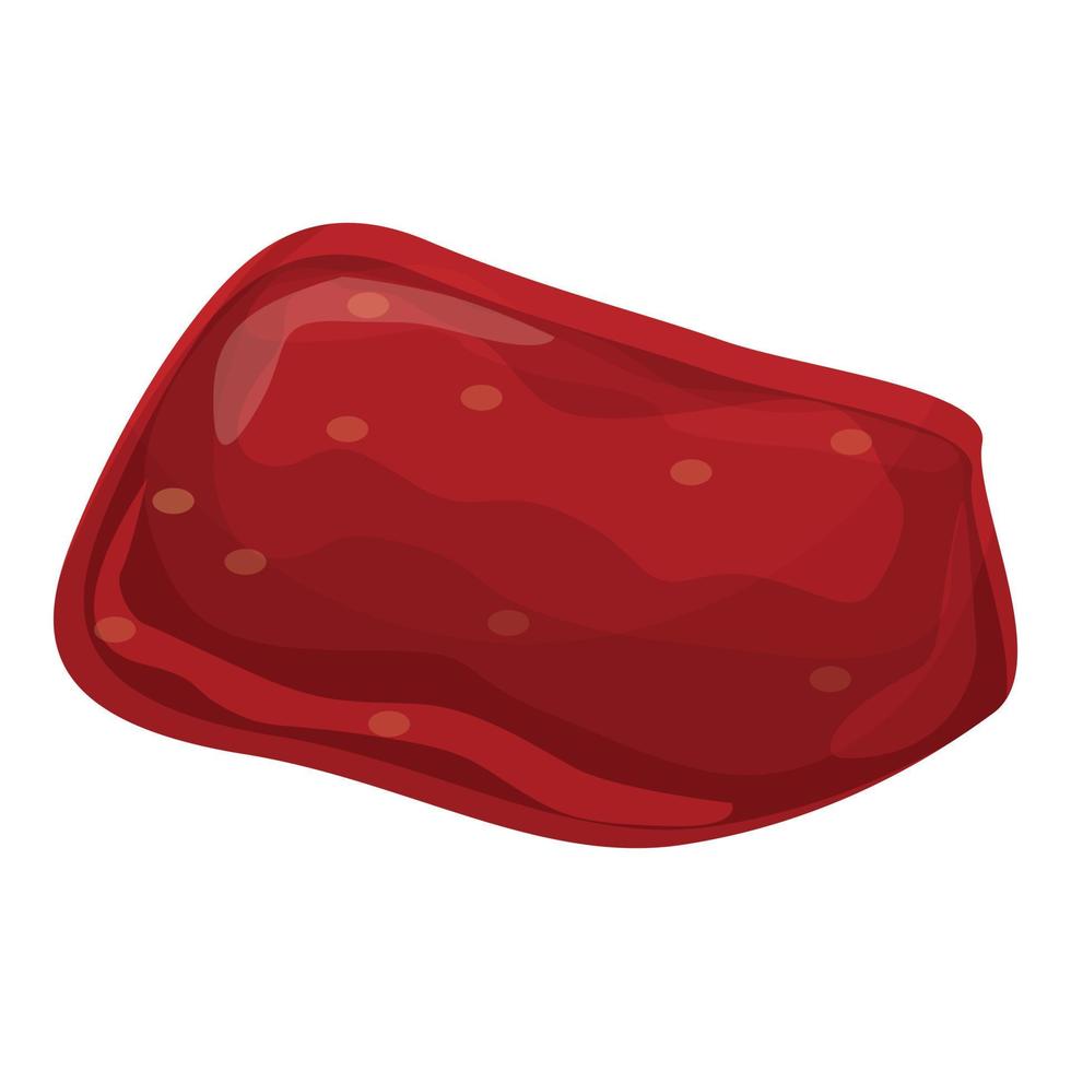 Red jelly fruit icon cartoon vector. Food raisin vector