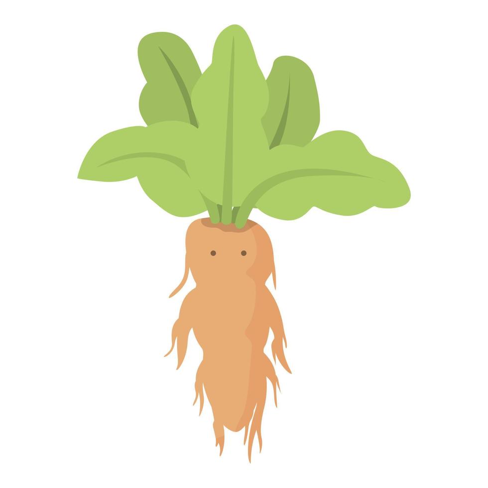 Art mandrake icon cartoon vector. Magic mandragora vector