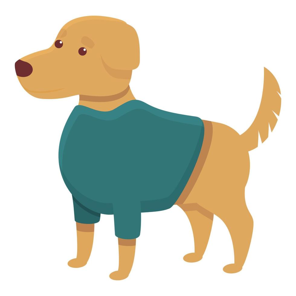 icono de ropa de perro suéter, estilo de dibujos animados vector