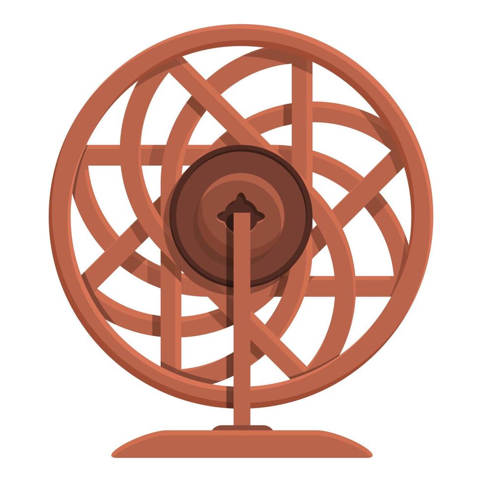 Perpetual motion wood icon, cartoon style vector